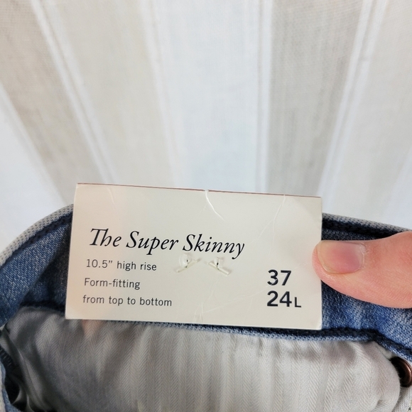 NEW Abercrombie & Fitch The Super‎ Skinny High Rise Jeans Blue Size 24 Long - Picture 8 of 12